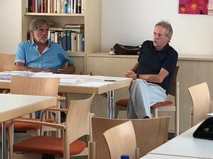 Dr. Roland Bertet und Hans-Michael Gritz informieren über die Aktivitäten von Ortsverein und Fraktion